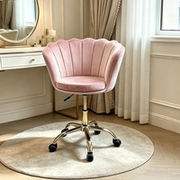 Fauteuil pivotant en velours de style nordique, rembourré, pour salon, chambre, bureau à domicile