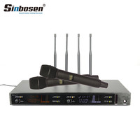 Micrófono inalámbrico profesional UHF de 2 canales, dinámico, de alta calidad y con verdadera diversidad.