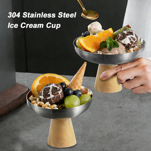 Set di Stoviglie per Matrimonio in Acciaio Inox 304 - <span class=keywords><strong>Ciotole</strong></span> per Dessert, Coppe per Gelato <span class=keywords><strong>e</strong></span> Piatti da Insalata Lavabili in Lavastoviglie - Product Image 3