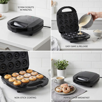 Machine à beignets et gaufres OEM ODM à 16 trous avec matériaux de qualité alimentaire et voyant LED pour usage domestique et commercial