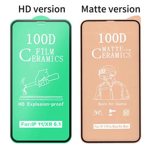 Anti-shock trasparente protezione dello schermo del telefono cellulare in vetro temperato per <span class=keywords><strong>iPhone</strong></span> 13 <span class=keywords><strong>12</strong></span> 11 <span class=keywords><strong>Pro</strong></span> Max 100D HD <span class=keywords><strong>pellicola</strong></span> protettiva in ceramica - Product Image 2