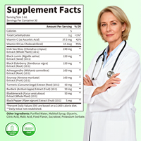 Beworths OEM Zuurzakbitter & Zeewier Moringa Kurkuma Ashwagandha Orale Vloeibare Kruidendruppels 2 Fl Oz