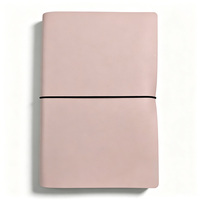 Carnet en cuir élastique A6/A5 avec impression de logo vintage, couverture en cuir souple personnalisée, journal, agenda