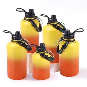 <span class=keywords><strong>Thermos</strong></span> isolé de 2 <span class=keywords><strong>litres</strong></span> avec poignée en paracorde pour garder le froid 24 heures Gym Half Gallon Water Flask Stainless Steel Jug 64 Oz - Product Image 1