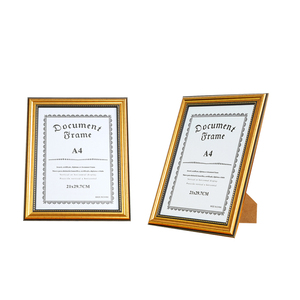 Mengkai Luxury <strong>A3</strong> A4 A5 A6 Certificate <strong>Frame</strong> <strong>Gold</strong> Document Picture <strong>Frame</strong> - Product Image 1