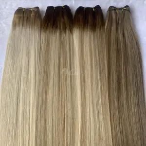 क़िंगदाओ कारखाने उच्च अंत में रूसी माइक्रो मोती बाने बाल एक्सटेंशन सीना Ombre भूरे रंग मानव बाल मशीन बाने