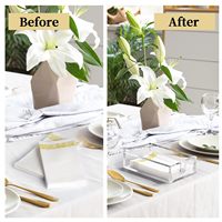 Support à serviettes en acrylique personnalisé, plateau porte-serviettes pour invités, support transparent plus épais pour serviettes jetables pour cuisine et salle à manger