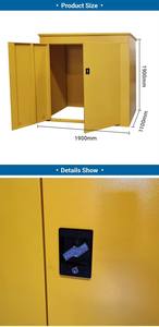 Casier de rangement pour vélos moderne, extérieur, étanche, en acier et en métal, serrure verticale d'armoire à vélo à double porte pour l'école, la salle à manger et la cuisine - Product Image 5