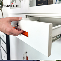 CHNSMILE OEM Armoire de rangement verticale moderne en métal avec portes vitrées, grande capacité de rangement