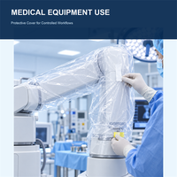 Draps de protection jetables stériles personnalisés en vrac de qualité médicale, en PE/PVC transparent, pour équipement, préservatifs, liquides et perfusion