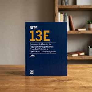 Opérations des services d'incendie conformes à la norme NFPA 13E dans les propriétés équipées de systèmes d'extinction d'incendie et de conduites de secours, édition 2020, livre éducatif broché - Product Image 1