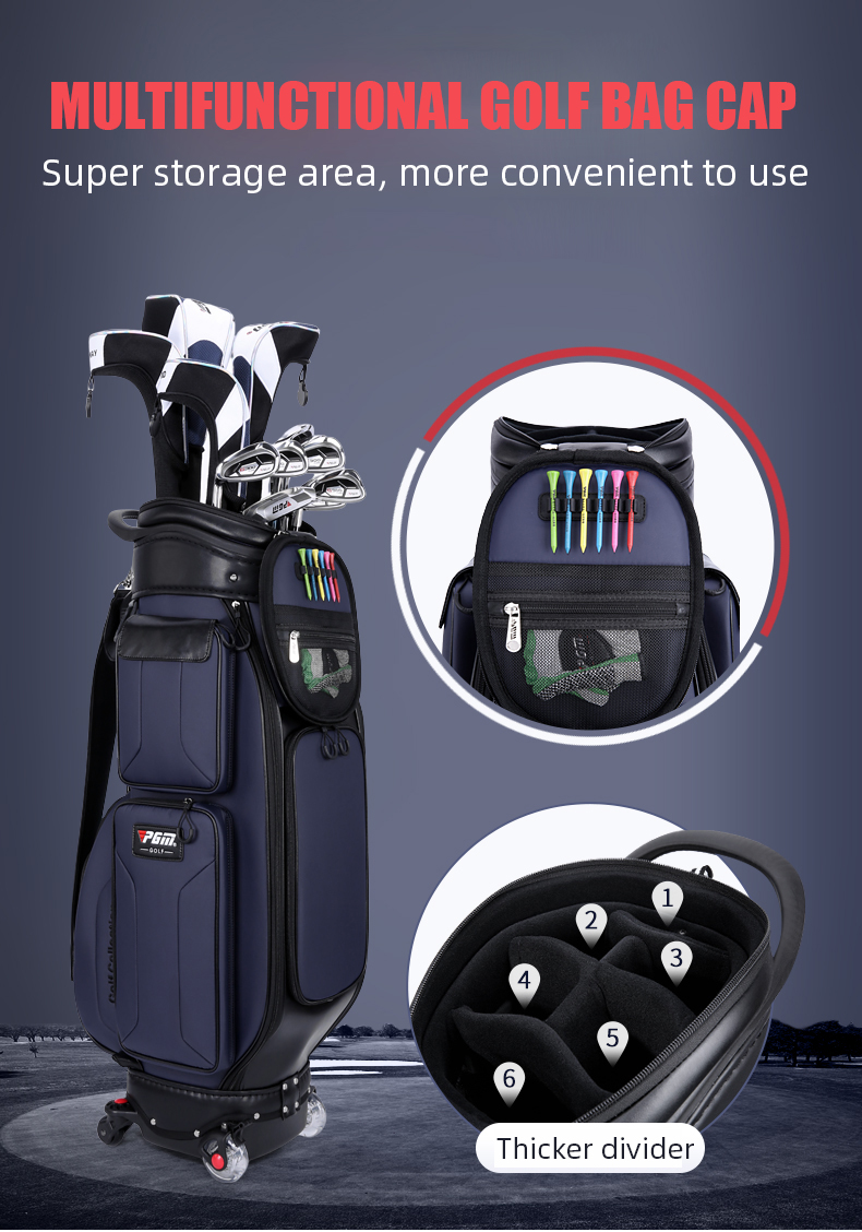 PGM QB096 luxury golf club bag customizable golf travel bags with