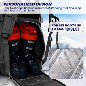 Sac de sport thermique à roulettes imperméable personnalisable pour chaussures de <span class=keywords><strong>ski</strong></span>, bottes, <span class=keywords><strong>casque</strong></span> pour les loisirs de plein air et les voyages - Product Image 5