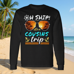 T-shirt à manches longues Cousins Cruise, design assorti pour les voyages en famille - Product Image 3