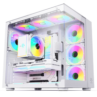 SNOWMAN NEW Design E-ATX / ATX / M-ATX / Mini- Computer case Gaming Pc case Full Tower Side Window Tempered Glass Pc case