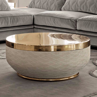 Furni style Light Luxury Modern Round Einfacher High End Edelstahl Couch tisch für Wohnzimmer Apartment