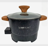 VENTE FLASH - Cuisinière multifonctionnelle - Marmite électrique compacte - Cuiseur vapeur avec grille et chaleur uniforme - Revêtement antiadhésif