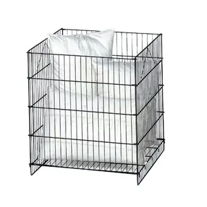 Niedriger Preis Supermarkt boden Metalldraht Schwarzes Quadrat 26 "X 26" Giant Dump Bin Display