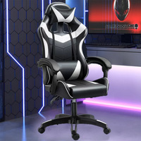 Chaise de jeu au sol pour jeunes, coussin de jeu paresseux, chaise pivotante pour PC, base en nylon, dossier haut, ergonomique