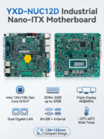 Placa Base Yantronic Nana ITX, Tamaño Pequeño, 2 LAN, 2 COM, 8 Puertos USB, 12x12cm, Compatible con CPU I5-1215U/1235U, 12-19V, N100, Linux