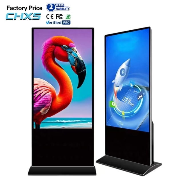 CH 55 Inch Touch Screen Interactive Floor Standing LCD Display Digital Signage Indoor Advertising Kiosk 1-3 Year Warranty IPS