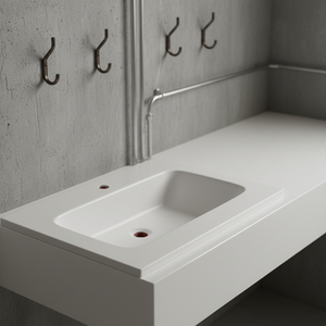 Mueble de Baño Moderno con Lavabo de Resina y Revestimiento de <span class=keywords><strong>Gel</strong></span>, Popular para Uso en Baños, con Accesorio de Drenaje - Product Image 2