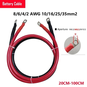 8/6/4/2 AWG 10/16/25/35mm2 câble de connexion de batterie fil de cuivre avec bornes pour connexion parallèle UPS, onduleur, série de batteries - Product Image 2