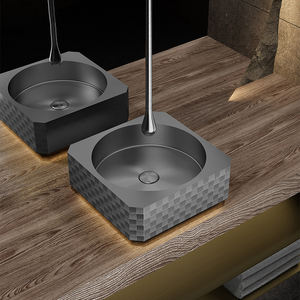 Hotel de lujo, apartamento, baño, <span class=keywords><strong>lavabo</strong></span> <span class=keywords><strong>cuadrado</strong></span> moderno, fregadero de <span class=keywords><strong>encimera</strong></span> ecológico de acero inoxidable, garantía de 3 años - Product Image 5