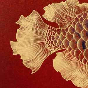 Art mural en laiton Arowana doré, minimaliste et grand, décoration porte-bonheur pour salon et chambre à coucher, fusion de style américain et <span class=keywords><strong>chinois</strong></span> - Product Image 6