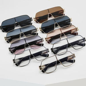 Gafas de Sol de Moda con Montura Grande, Lente Única, Estilo Vintage, Forma Irregular Poligonal, Diseño Único y Retro - Product Image 6