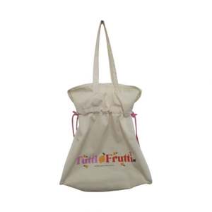 Custom Wholesale Canvas Bag Tote Drawstring Bag With Handle Canvas Rope String - Product Image 1