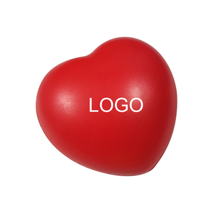 Pelota de Juguete de Espuma Suave de PU con Logotipo Personalizado, Pelota Antiestrés en Forma de Corazón, Regalo Promocional - Product Image 1