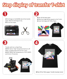 A3/<span class=keywords><strong>A4</strong></span> Một Bước Không Cắt Chuyển Giấy Sáng Và Tối Máy In Phun Truyền Nhiệt Giấy Cho In Ấn Bông Áo Thun - Product Image 5