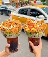 Fête Anniversaire Cinéma Faveur Salade Popcorn Lait Thé Tasse Bol Salade De Fruits Tasse En Plastique Pour Snack Avec Snack Plateau