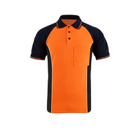 Camiseta de Alta Visibilidad Naranja Personalizada, Ropa de Trabajo de Poliéster de Alta Visibilidad, Camisa Polo de Seguridad de Manga Corta para Hombre, Construcción