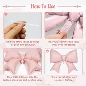 Ballons géants en forme de nœud rose à l'hélium pour <span class=keywords><strong>anniversaire</strong></span> de fille, mariage, fête des mères, décoration d'<span class=keywords><strong>anniversaire</strong></span> - Product Image 6