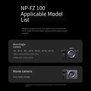 กล่องเก็บแบตเตอรี่กล้องแบบชาร์จเร็ว NP-FZ100 เหมาะสำหรับ Sony FX30, A7R3, <span class=keywords><strong>A7R4</strong></span>, 7RM3 และ A6600 - Product Image 2