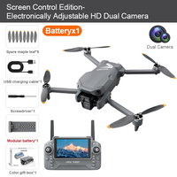 Drone RC sans balais LF682 avec grand écran, télécommande, quadricoptère à longue autonomie de vol, drone d'entraînement pour enfants