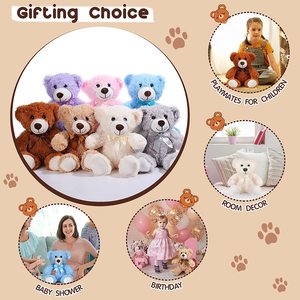 Bán buôn tùy chỉnh đa màu sắc gấu bông với Bowknot đồ chơi sang trọng peluche khuyến mãi gấu bông nhồi cho món quà - Product Image 6