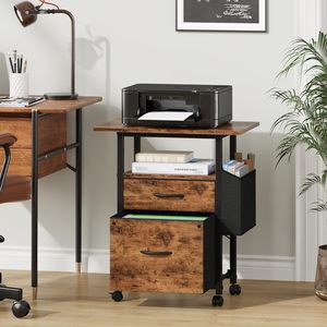 Vente directe d'usine, armoire de classement en <span class=keywords><strong>bois</strong></span> de style américain avec roulettes et support d'imprimante mobile - Product Image 1