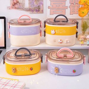 Hot Selling Lunch Box Wholesale High Quality Plastic Bento Box Food Containers BPA FREE Leakproof Cute Kids Bento Box - Product Image 2