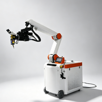 Équipement de soudage laser à fibre robotisé mobile, soudeuse laser de précision pour la réparation de moules métalliques, pour l'acier inoxydable et l'aluminium