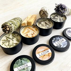 Bougie parfumée artisanale non toxique à la cire de soja, énergie nettoyante, Palo Santo, cèdre, sauge blanche, lavande, mariage, Ramadan, Pâques, LANJO - Product Image 5