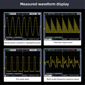 Oscilloscope portatif monocanal HDS241 40 MHz 250 MSa/s, multimètre True RMS 4,5 chiffres, écran LCD couleur 3,5 pouces, 10 000 wfms/s - Product Image 6