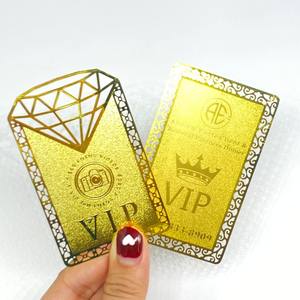 Carte de membre VIP en acier inoxydable givré de qualité supérieure personnalisée Cartes de visite en métal avec logo brillant en relief - Product Image 4