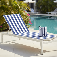 Nouvelle serviette de plage sportive en microfibre éponge douce et de haute qualité, à rayures bleues et blanches, séchage rapide, grande taille, pour toutes les saisons, vente en gros personnalisée