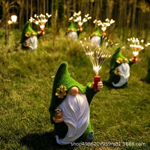 Waterproof Resin Solar <strong>Garden</strong> <strong>Ornaments</strong> for Outdoor <strong>Garden</strong> Lights-<strong>Gnome</strong> Dwarf for Christmas Balcony House Decoration - Product Image 5