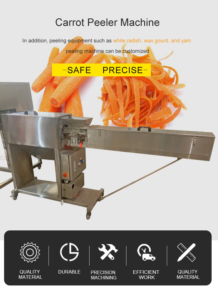 New Technology Carrot Peeler Blade Peeling Type Automatic Carrot Peeling Machine factory