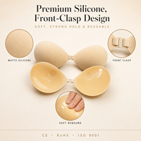 Soutien-gorge adhésif invisible en silicone pour femmes, couvre-tétons collants, idéal pour les robes et les tenues dos nu - Grande Vente