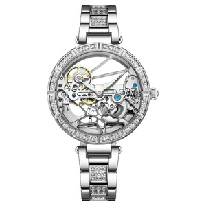 Montres pour femmes lumineuses, <span class=keywords><strong>montre</strong></span> <span class=keywords><strong>mécanique</strong></span>, <span class=keywords><strong>montre</strong></span> automatique à <span class=keywords><strong>remontage</strong></span> automatique, <span class=keywords><strong>montre</strong></span>-bracelet à phases lunaires pour femmes - Product Image 3
